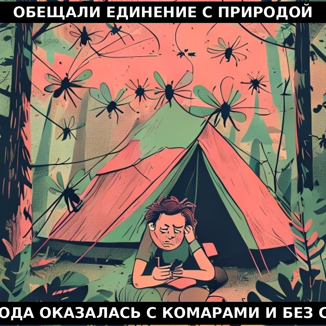 Обещали единение с природой. Природа оказалась с комарами и без связи.