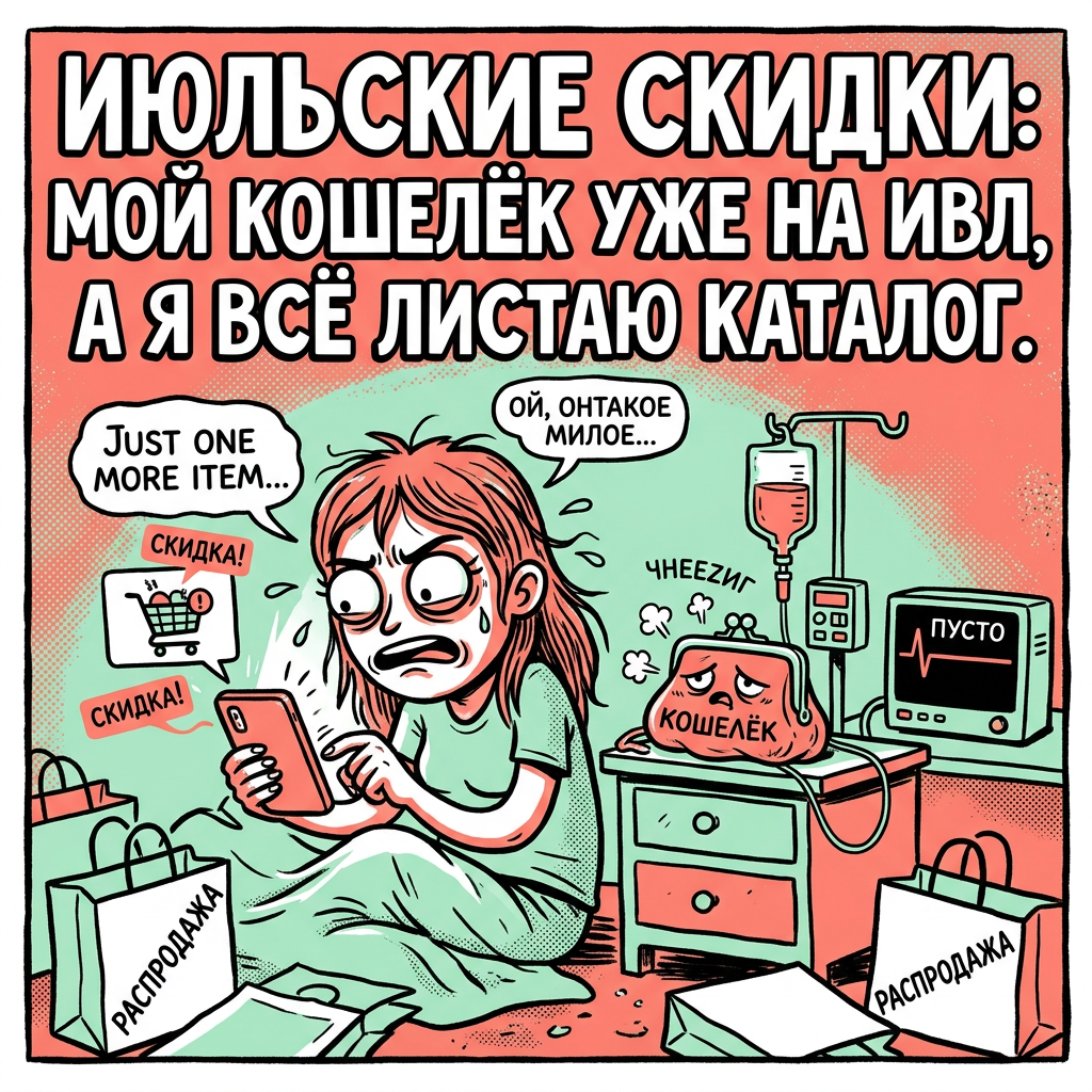 ИЮЛЬ. СЕЗОН СКИДОК. МОЙ КОШЕЛЁК: *ТЯЖЕЛО ДЫШИТ*. Я: «ЕЩЁ ОДИН ЗАКАЗИК, ОБЕЩАЮ»