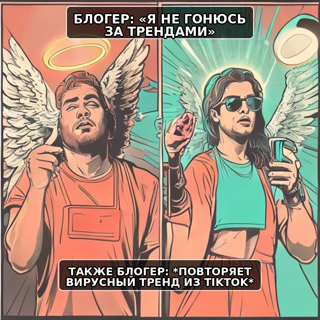 Блогер: «Я не гонюсь за трендами». Следующее видео: повторяет вирусный тренд из TikTok