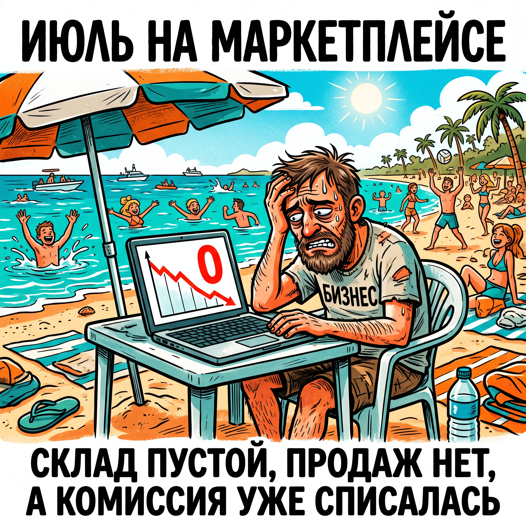 ИЮЛЬ НА МАРКЕТПЛЕЙСЕ: СКЛАД ПУСТОЙ, ПРОДАЖ НЕТ, А КОМИССИЯ УЖЕ СПИСАЛАСЬ