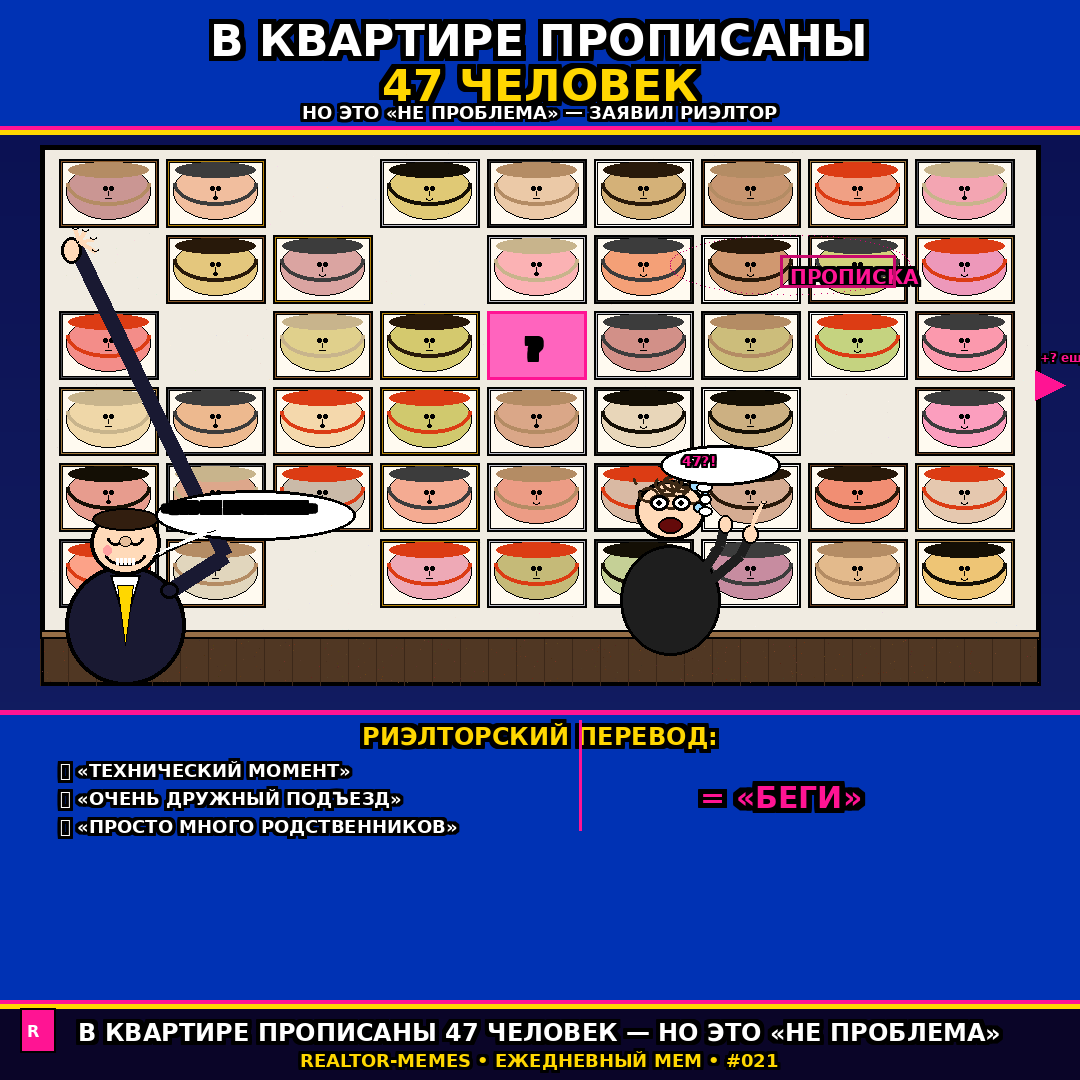 В квартире прописаны 47 человек, но это «не проблема»