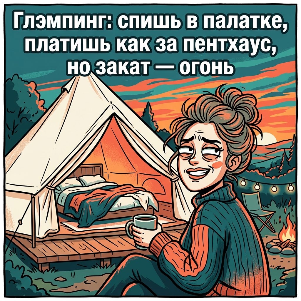 Глэмпинг: спишь в палатке, платишь как за пентхаус, но закат — огонь