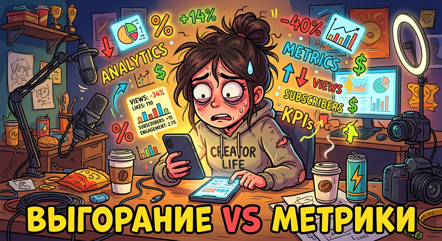 Статистика выгорания одержимости метриками среди блогеров