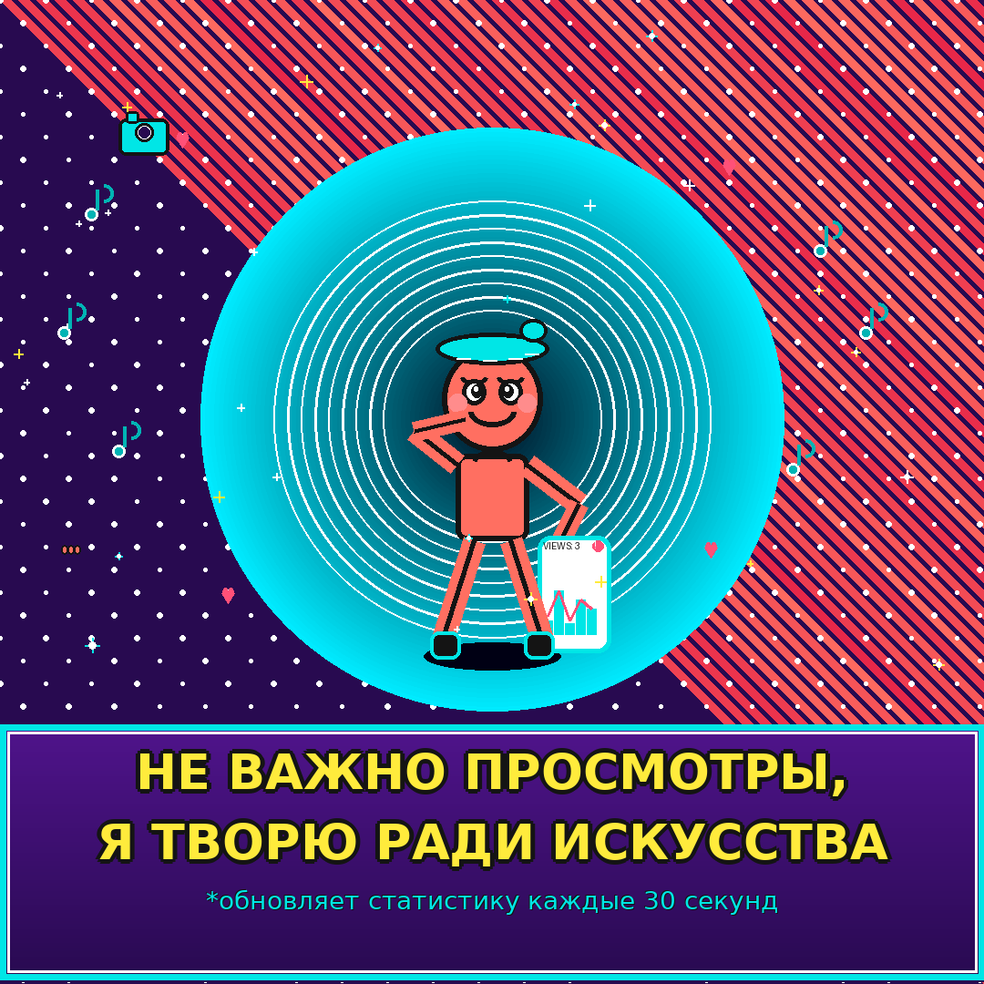 Блогер: «Не важно сколько просмотров, я творю ради искусства». *обновляет статистику каждые 30 секунд*